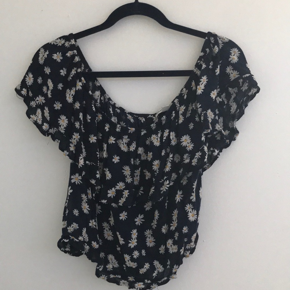 Daisy blue off the shoulder top